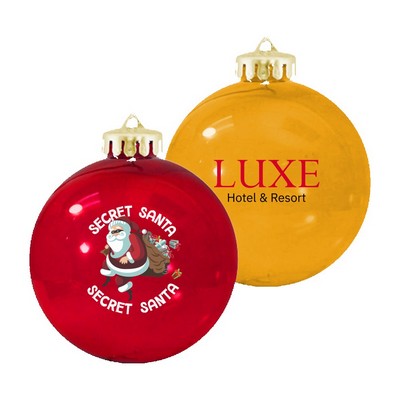 3¼" Crystal USA-Made Round Glossy Shatterproof Ornament